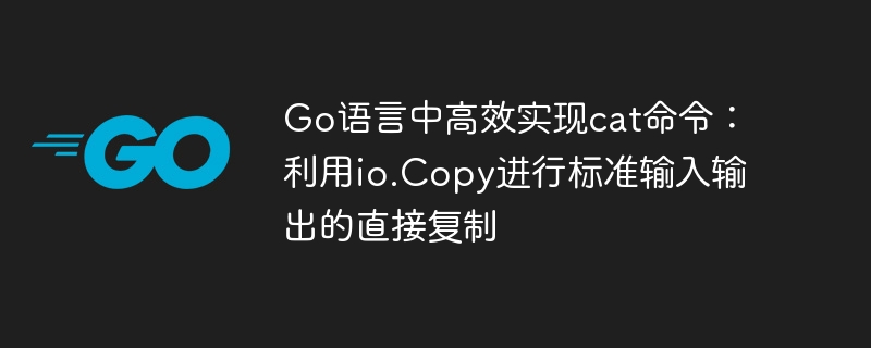 Go语言中高效实现cat命令：利用io.Copy进行标准输入输出的直接复制
