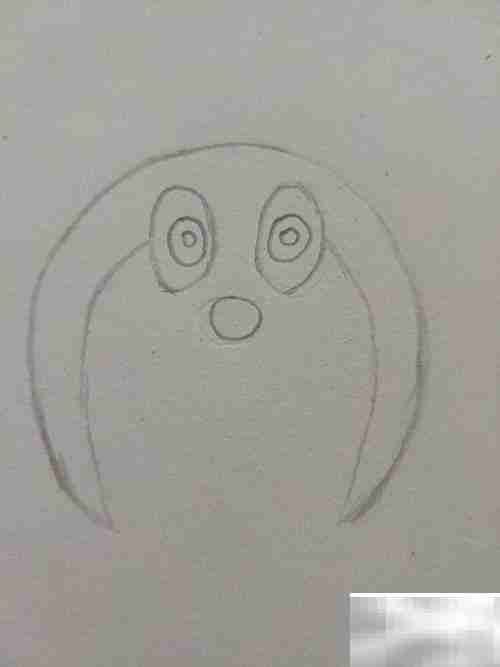 机器猫头像简笔画教程