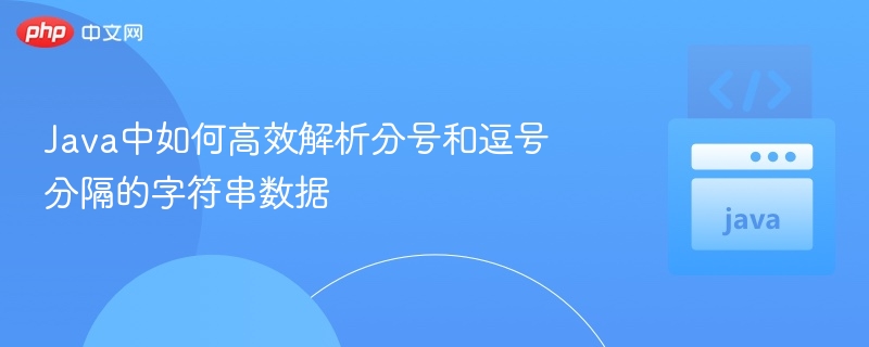 Java中如何高效解析分号和逗号分隔的字符串数据
