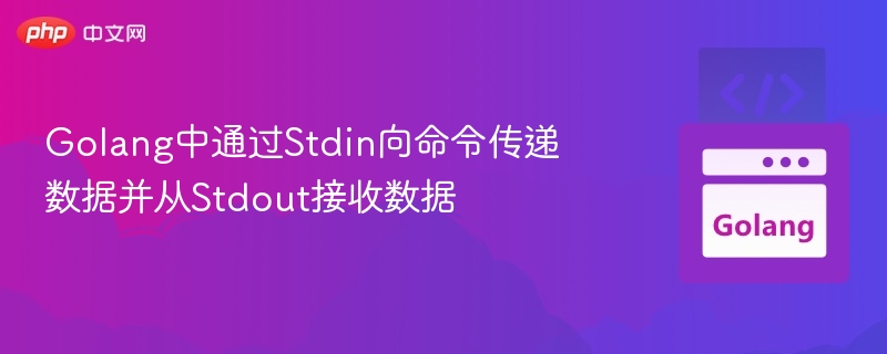 Golang中通过Stdin向命令传递数据并从Stdout接收数据
