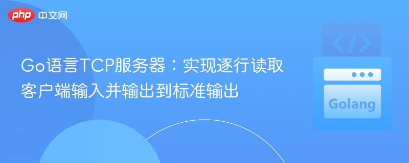 Go语言TCP服务器:实现逐行读取客户端输入并输出到标准输出
