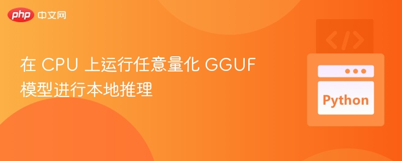 在 CPU 上运行任意量化 GGUF 模型进行本地推理
