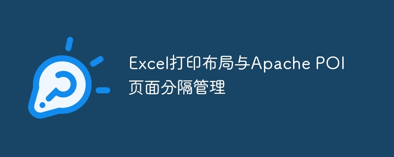 Excel打印布局与POI分页设置技巧