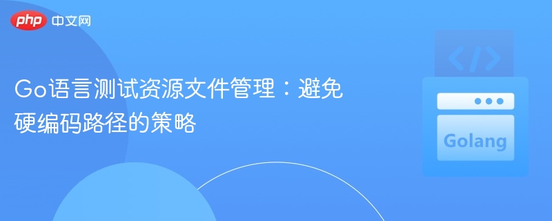 Go语言测试资源路径管理技巧