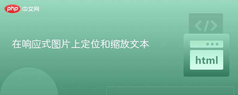 在响应式图片上定位和缩放文本