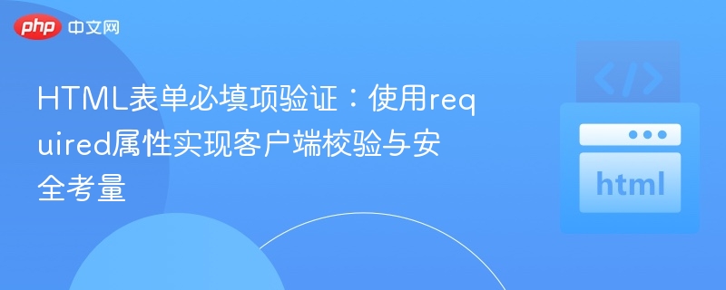 HTML表单必填项验证：使用required属性实现客户端校验与安全考量
