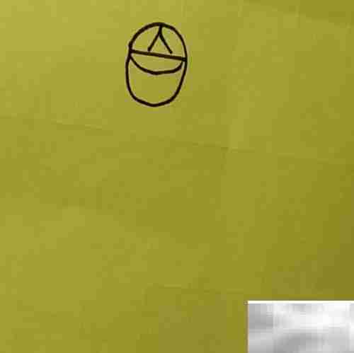 小男孩骑木马简笔画