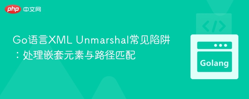 Go语言XML嵌套解析技巧与路径处理指南