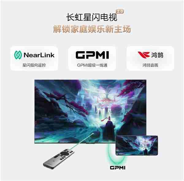 长虹、海思联合发布长虹星闪电视2.0:一根线搞定供电+4K传输