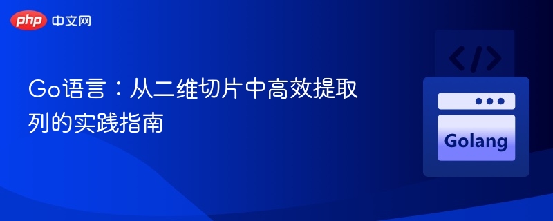 Go语言:从二维切片中高效提取列的实践指南