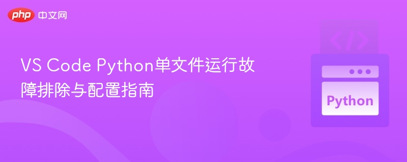 VSCodePython运行问题排查与配置指南