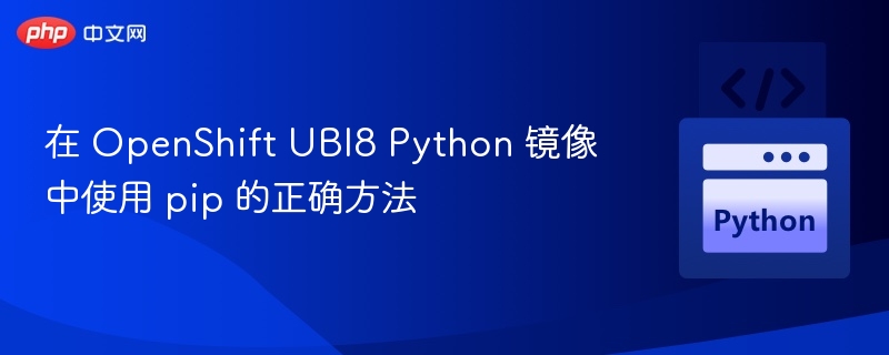 OpenShiftUBI8Pythonpip使用指南