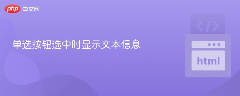 单选按钮选中显示文字技巧