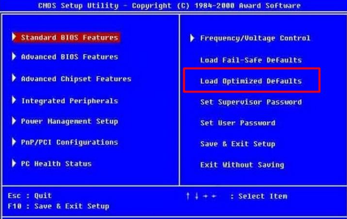 Bios如何恢复出厂设置？bios恢复出厂设置方法