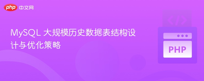 MySQL大表优化技巧与设计方法