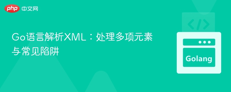 Go语言解析XML：处理多项元素与常见陷阱
