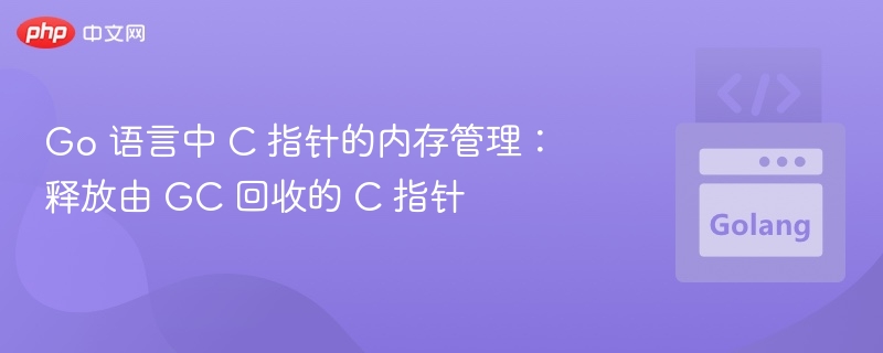 Go 语言中 C 指针的内存管理：释放由 GC 回收的 C 指针