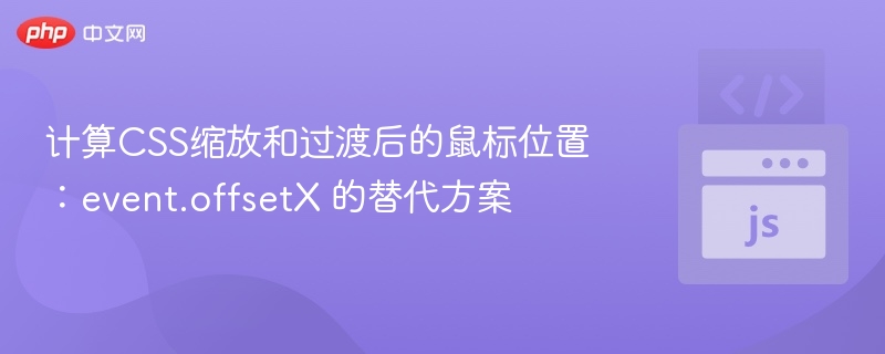 计算CSS缩放和过渡后的鼠标位置:event.offsetX 的替代方案