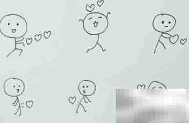 简笔画：比爱心火柴人教程