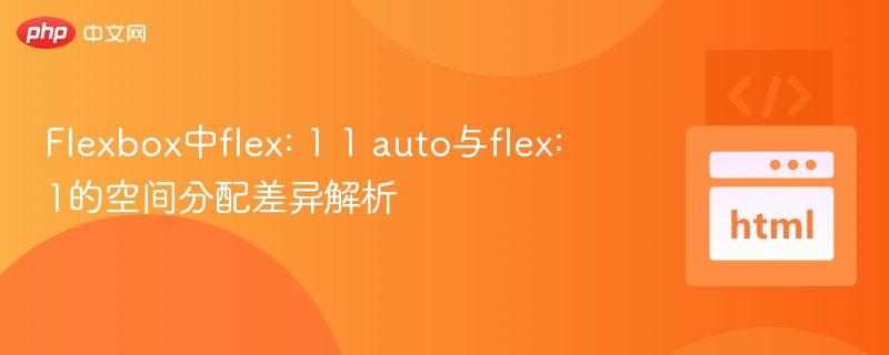 Flexbox中flex: 1 1 auto与flex: 1的空间分配差异解析
