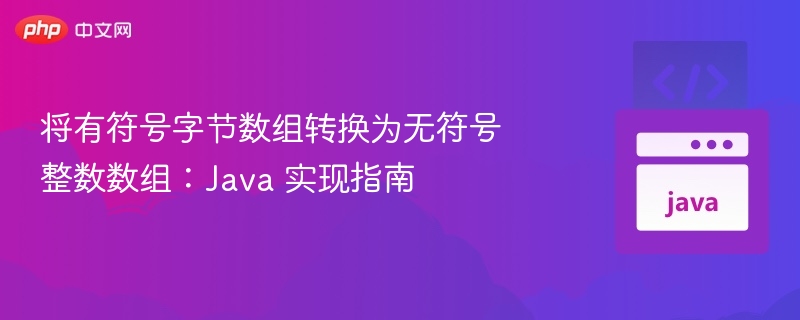 将有符号字节数组转换为无符号整数数组:Java 实现指南