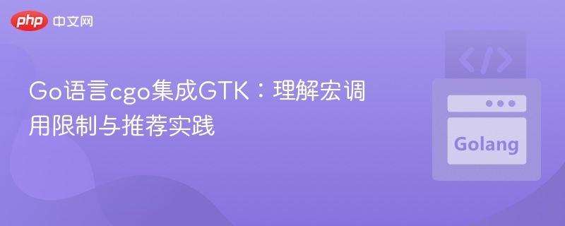 Go语言cgo调用GTK的限制与优化建议
