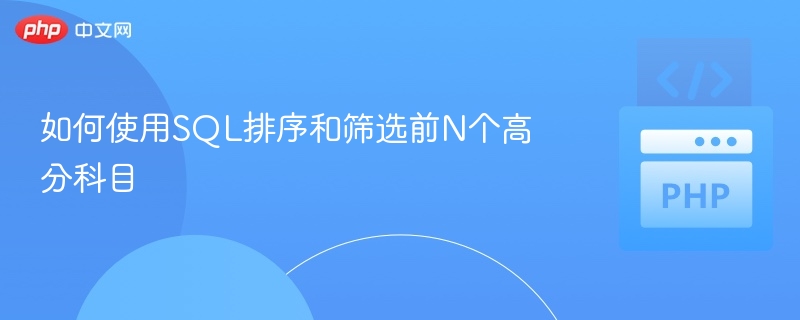 高分科目筛选与排序技巧分享