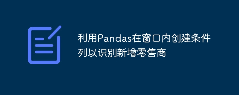 Pandas窗口条件识别新增零售商