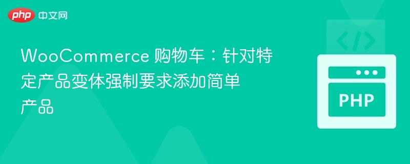 WooCommerce购物车强制添加简单产品方法