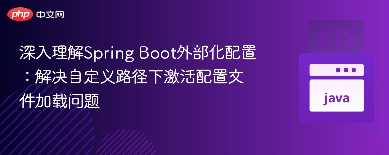 深入理解Spring Boot外部化配置:解决自定义路径下激活配置文件加载问题