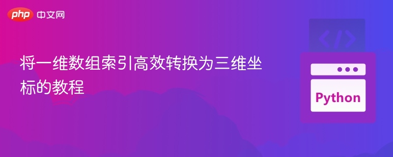 将一维数组索引高效转换为三维坐标的教程