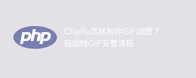 Clipfly视频转GIF教程：全流程制作指南