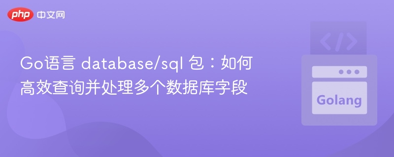 Go语言 database/sql 包:如何高效查询并处理多个数据库字段