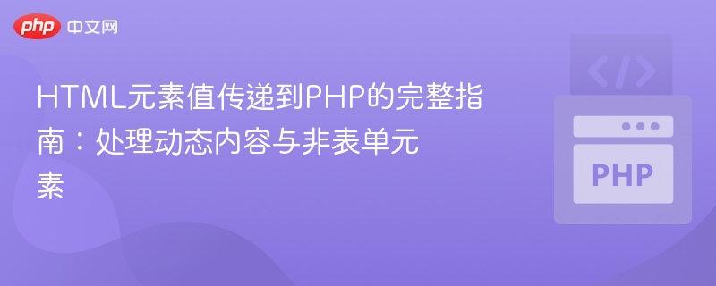 HTML元素值传递到PHP的完整指南:处理动态内容与非表单元素