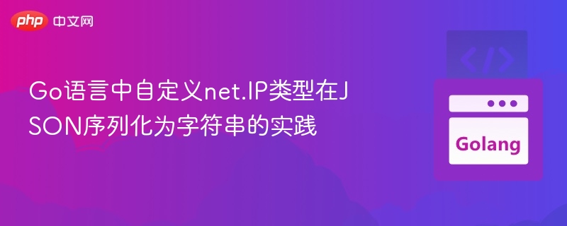 自定义net.IPJSON序列化方法
