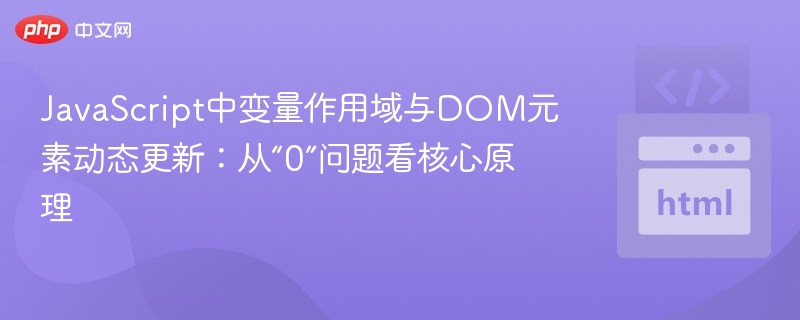 JavaScript作用域与DOM更新技巧