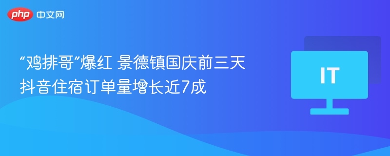 “鸡排哥”带火景德镇，国庆住宿订单飙升7成