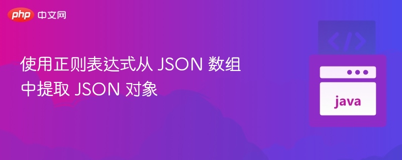 正则提取JSON数组方法详解