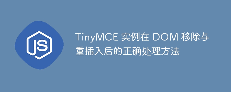 TinyMCE 实例在 DOM 移除与重插入后的正确处理方法
