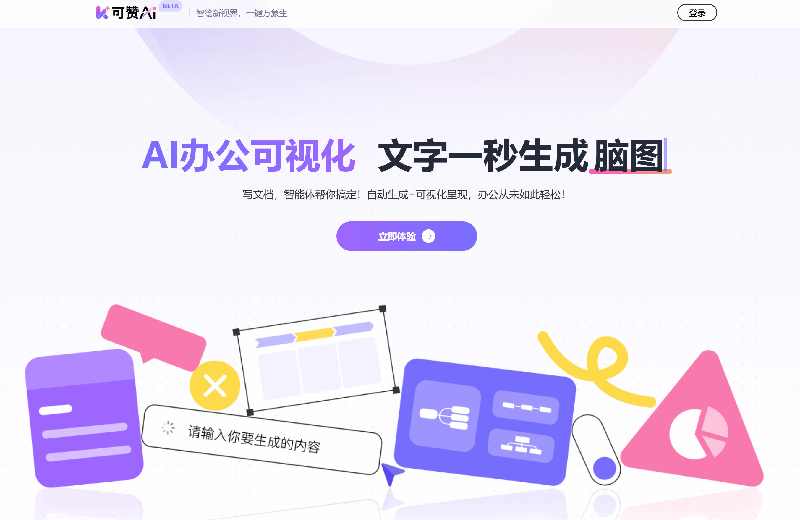 可赞AI：AI驱动办公可视化智能工具，一键高效生成文档图表脑图