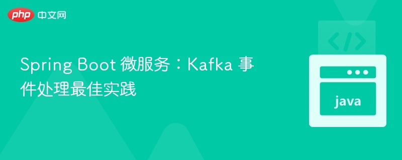 SpringBoot微服务：Kafka事件处理技巧