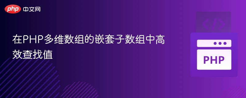 PHP多维数组快速查找值方法