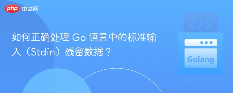 Go中处理Stdin残留数据技巧
