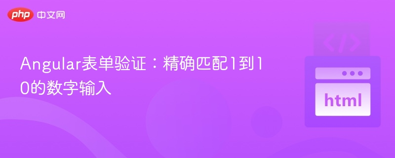 Angular表单验证：精确匹配1到10的数字输入
