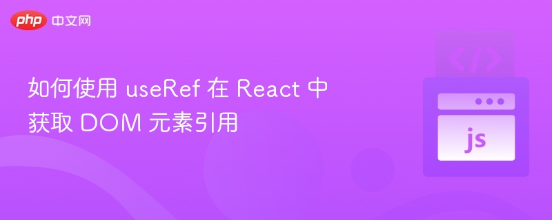 ReactuseRef获取DOM引用全攻略