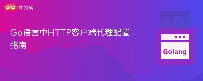 Go语言中HTTP客户端代理配置指南

