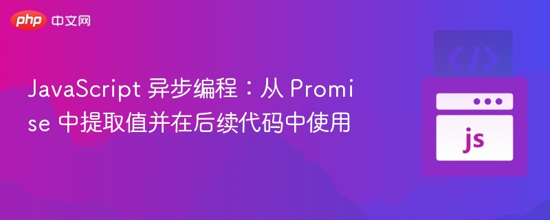 JavaScript 异步编程：从 Promise 中提取值并在后续代码中使用