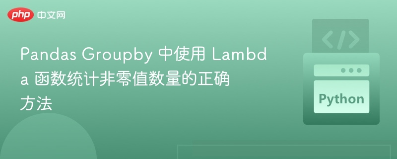 Pandasgroupby用lambda统计非零值方法
