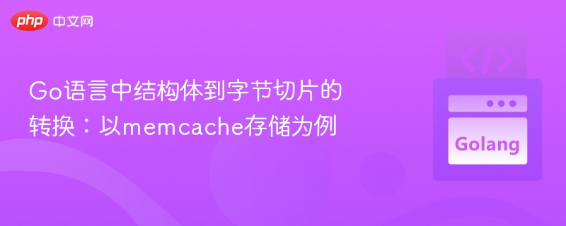 Go结构体转字节，memcache存储教程