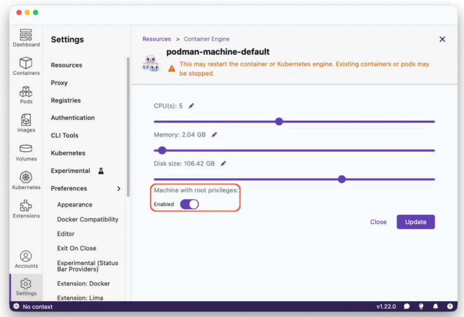 Podman Desktop 1.22 版本发布